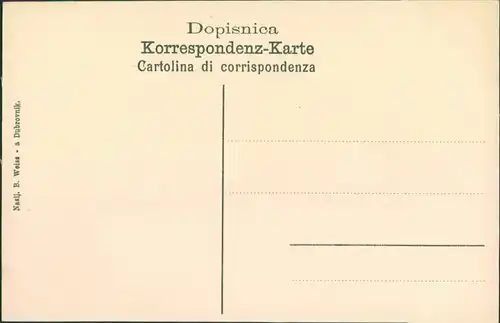 Trsteno Cannosa Canait-Ragusa Dubrovnik Künstlerkarte - Bäume - Cannosa 1909 