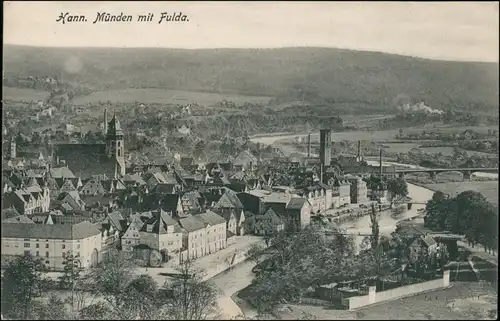 Ansichtskarte Hannoversch Münden Hann. Münden Blick auf die Stadt 1916 
