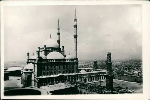 Postcard Kairo القاهرة Blick auf die Moschee 1932 