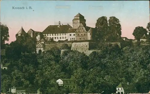 Ansichtskarte Kronach Blick auf die Stadt 1913 