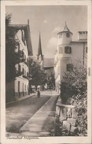 Ansichtskarte Bad Hofgastein Straßenpartie 1928 