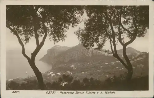 Cartoline Capri Panorama Monte Tiberio 1924 