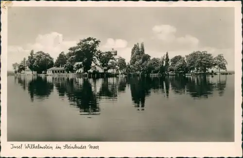 Ansichtskarte Wunstorf Blick auf Insel Wilhelmstein 1953 