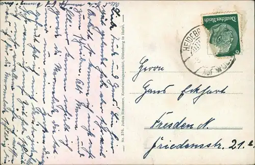 Postcard Ostseebad Heidebrink Międzywodzie Promenadenpartie 1935 