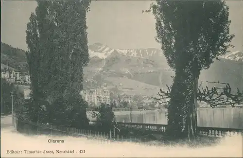 Ansichtskarte Clarens-Montreux (Muchtern) Straßenpartie am Ort 1909 