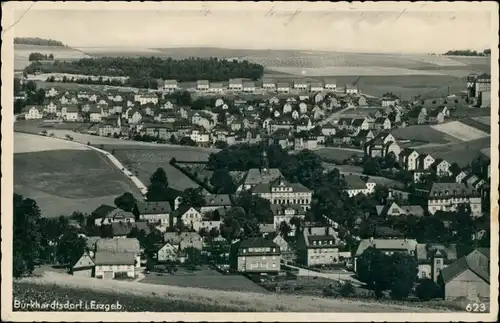 Ansichtskarte Burkhardtsdorf Stadtpartie 1933 