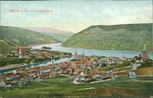 Ansichtskarte Bingerbrück-Bingen am Rhein Stadt Mit Bingerbrück 1907 