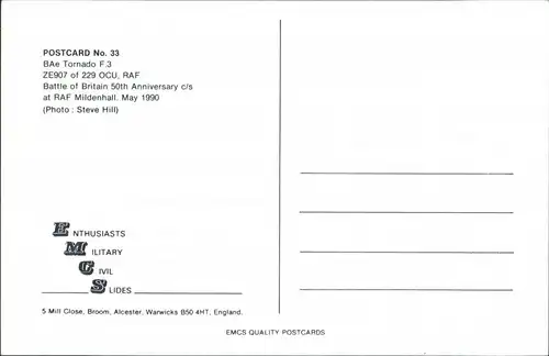Ansichtskarte  Militär BAe Tornado F.3 at RAF Mildenhall 1990