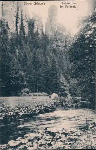 Ansichtskarte Hohnstein (Sächs. Schweiz) Polenztalwächter 1913