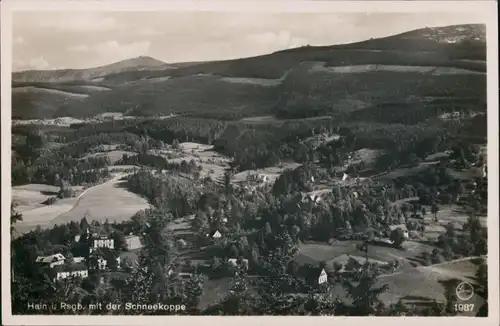 Hain im Riesengebirge-Giersdorf Przesieka Podgórzyn  Ansicht, Schneekoppe  1933