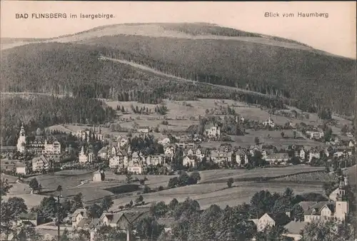 Bad Flinsberg Świeradów-Zdrój Blick vom Haumberg auf den Ort 1918