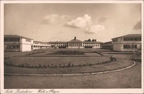 Ansichtskarte Wiek (Rügen) Sächsisches Kinderheim 1928