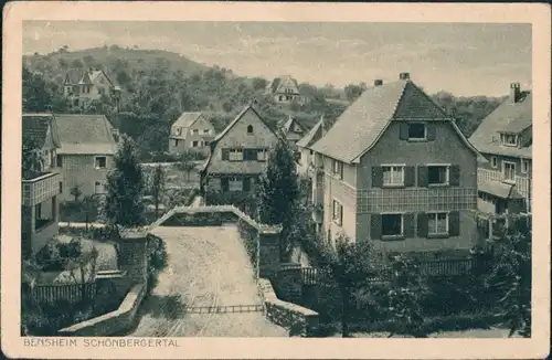 Ansichtskarte Bensheim Schönbergertal 1924