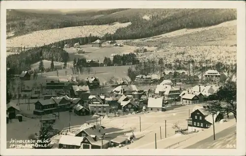 Spindlermühle Špindlerův Mlýn | Spindelmühle Blick auf den Ort im Winter 1938