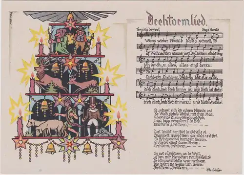 Vogtländische Künstlerpostkarten Liedkarten - A. Winslöw, Otto Schüller