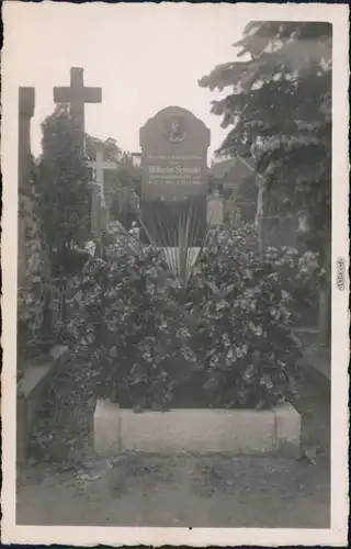Ansichtskarte Friedhof, Grab von Wilhelm Schmidt 1897-1931