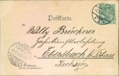 Ansichtskarte Hinterhermsdorf-Sebnitz Bootstation Obere Schleuse 1901