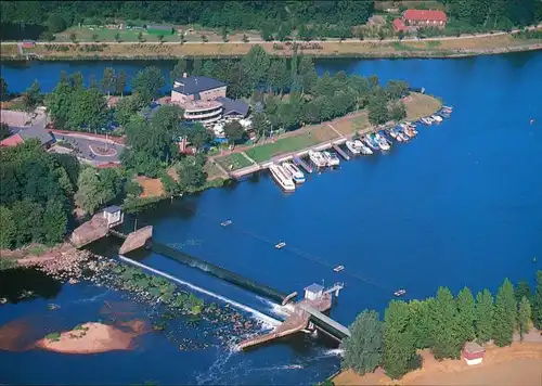 Ansichtskarte Darme-Lingen (Ems) Hotel Am Wasserfall Hanekenfähr Fähren 1990
