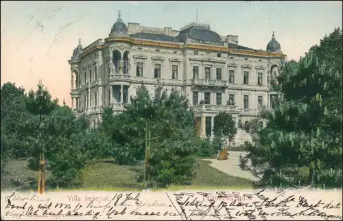 Postcard Franzensbad Františkovy Lázně Villa Imperial 1904 