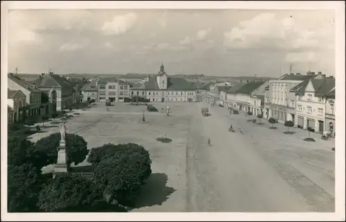 Postcard Holitz in Böhmen Holice v Čechách Marktplatz 1938 