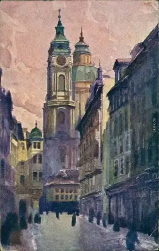 Postcard Prag Praha Mala Strana - Brücken Straße 1935 
