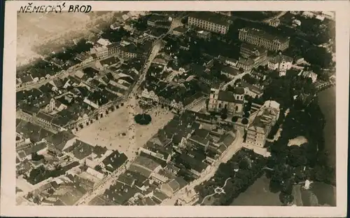 Postcard Deutschbrod Havlíčkův Brod / Německý Brod Luftbild 1925 