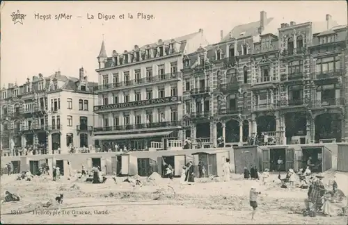 Zeebrügge Heyst sur Mer Brüssel Zeebrugge Bruxelles Hotel Digue  la Plage 1912