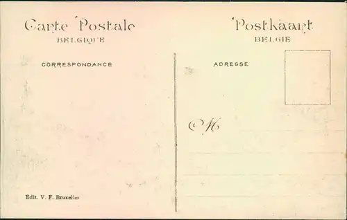 Postkaart Brüssel Bruxelles Vue du Jardin de Bruxelles 1910 