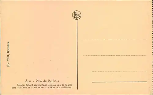 Spa (  Lüttich) Spa (kêr) (Spå / Spâ) Innenansicht - Villa du Neubois 1913