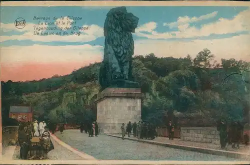Postkaart Eupen Löwe - Gileppe-Talsperre 1926 
