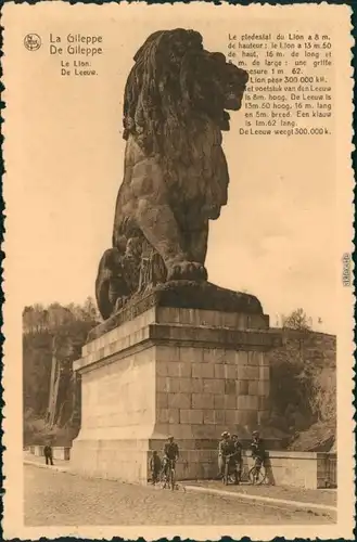 Postkaart Jalhay Galbach Löwe Gileppetalsperre 1928 