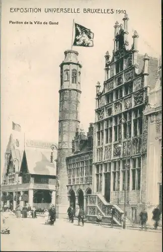 Postkaart Brüssel Bruxelles Pavillon de la Ville de Gand - Expo 1910 