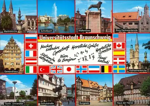 Braunschweig Gewandhaus, Kirche, Burgplatz, Burg Dankwarderode 1995