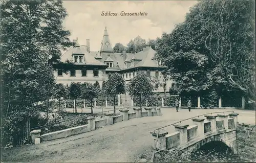 Bad Gottleuba Berggießhübel Schloss   Giessenstein mit Brücke 1912