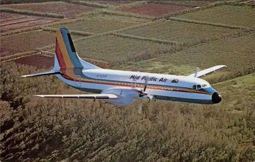 Ansichtskarte  Mid Pacific Airlines YS-11 1990