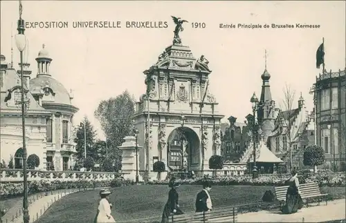 Brüssel Bruxelles EXPO - Entree Principale de Bruxelles Kermesse 1910 