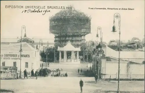Postkaart Brüssel Bruxelles Vues ensemble - Turm - EXPO 1910 