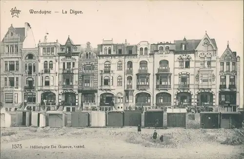 Postkaart Wenduyne La Digue/Promenade - Hotels 1911 