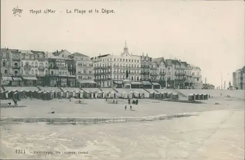 Zeebrügge Heyst sur Mer Brüssel Zeebrugge Bruxelles Strand und Hotels 1909