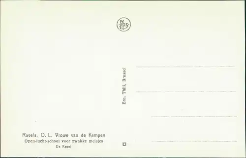 Postkaart Ravels Open-lucht-school - Kirche 1929 