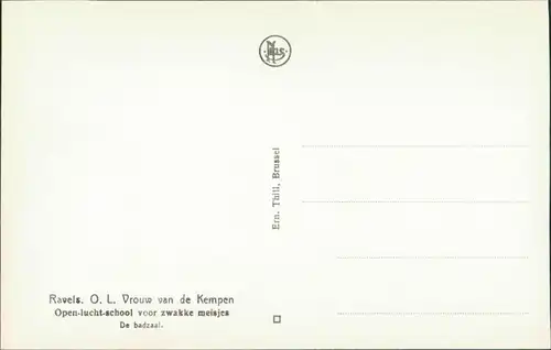 Postkaart Ravels Open-lucht-school - Bad 1929 