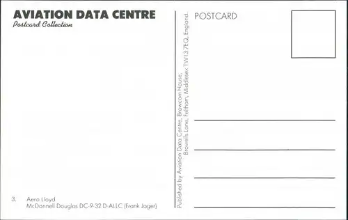 Ansichtskarte  Aero Lloyd McDonnell Douglas DC-9-32 D-ALLC 1990