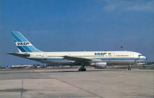 Ansichtskarte  Vasp Airbus Industrie A300B2-203 PP-SNN Flugzeug 1990