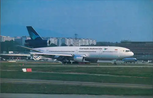 Ansichtskarte  Garuda McDonnell Douglas DC-10-30 PK-GIE 1990