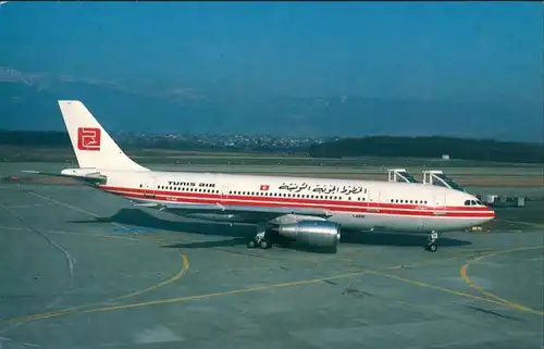 Ansichtskarte  Tunis Air Airbus Industrie A300B4-203 TS-IMA Flugzeug 1990