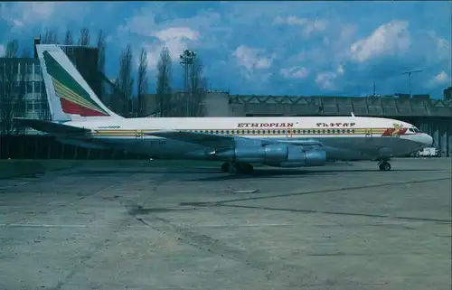 Ansichtskarte  Ethiopian Airlines Boeing 720-024B ET-AFK Flugzeug 1990