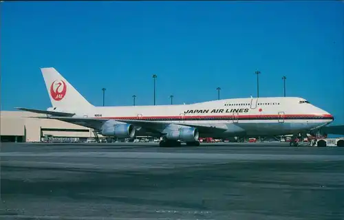 Ansichtskarte  Japan Air Lines Boeing 747-346 N212JL Flugzeug 1990