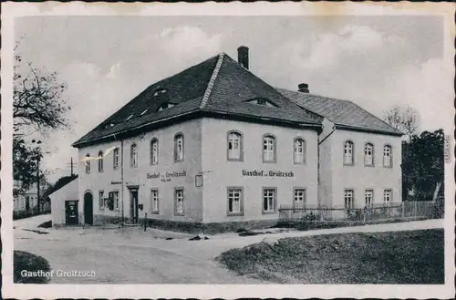 Ansichtskarte Groitzsch Gasthof Groitzsch, Konzert- und Ballsaal 1940