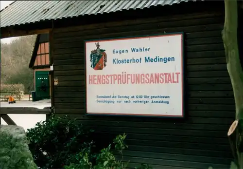 Medingen-Bad Bevensen Klosterhof Medingen Hengstprüfungsanstalt 1996 Privatfoto 