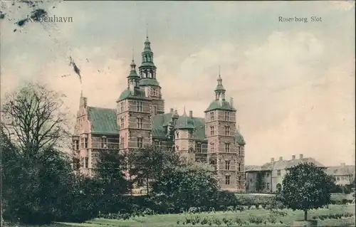Postcard Kopenhagen København Schloss Slot Rosenborg 1908